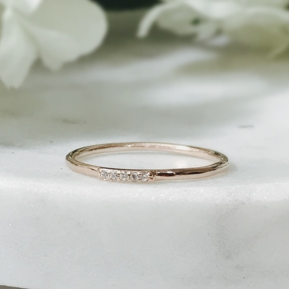 Top Selling Ring! Dainty Stackable Rose Gold Ring - Picture 2 of 8